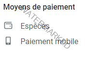 moyen de paiement espèces paiement mobile